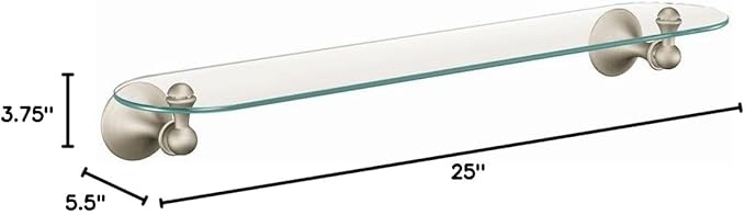 Moen DN7790BN Lounge Bathroom Vanity Shelf, Brushed Nickel