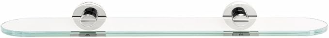 Alno A8350-18-PC Contemporary I Modern Glass Shelf with Brackets, 18", Polished Chrome