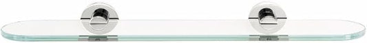 Alno A8350-18-PC Contemporary I Modern Glass Shelf with Brackets, 18", Polished Chrome