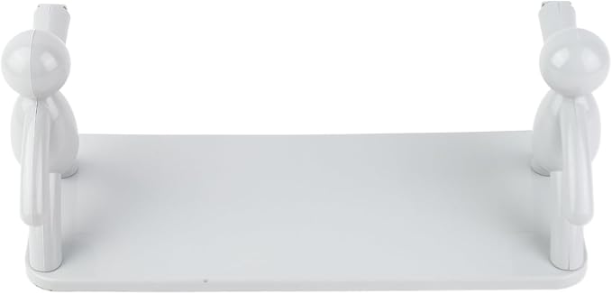 Zerodis Large Storage Space, Stable Load Bearing, Plastic Material Wall Mounted Shelf, with No Hole Installation, for Kitchen, Toilet, Bathroom (Grey)