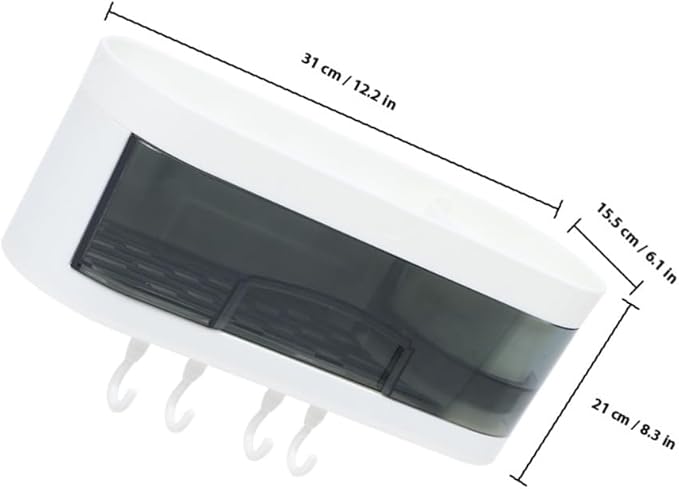 Wall-Mounted Storage Shelf Plastic Bathroom Shelf Decor Multifunctional Kitchen Organizer Rack Space-Saving Storage for Home Bathroom Kitchen Random Color
