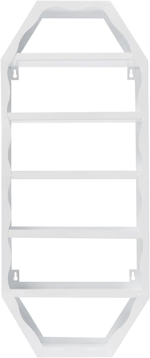 Nail Polish Organizer Wall Mounted, 3Pcs 6-Tier Nail Polish Storage Rack, Metal Nail Polish Storage Holder, Multifunctional Organizer for Essential Oil Perfume at Home Salon Spa(White)