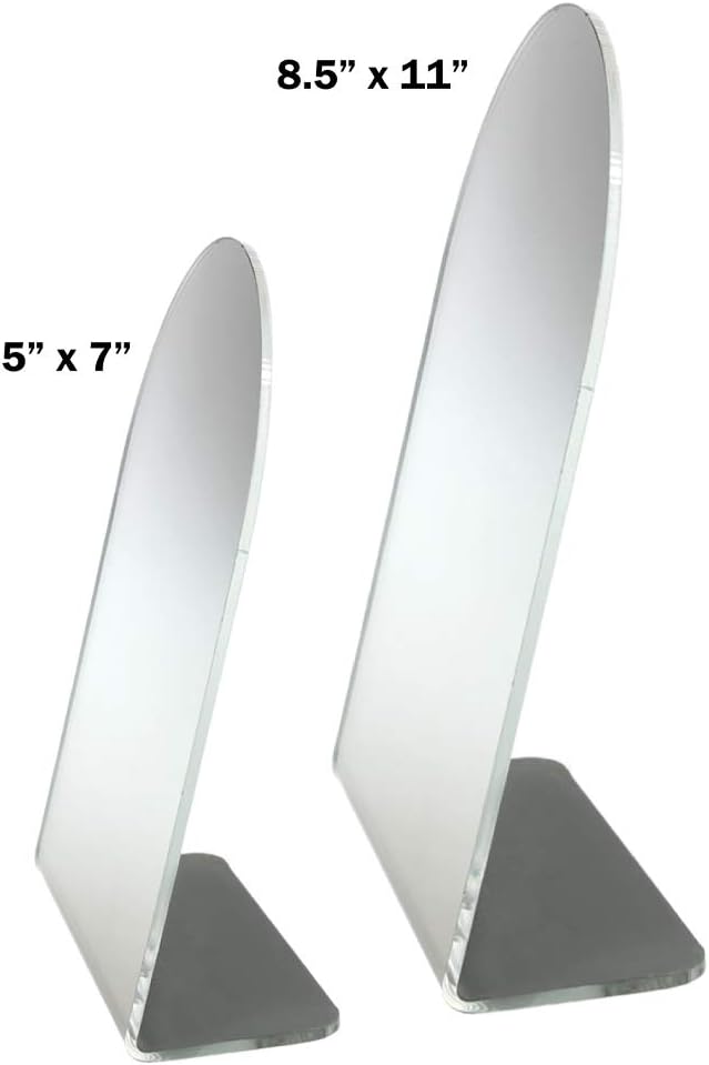 SOURCE ONE USA Made Premium Acrylic Counter Top Mirror - Cosmetics Counter Display