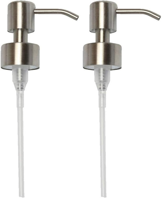 Kapitan Soap Dispenser Pump Head Replacement Spare for Standard 28/400 (26 mm - 28mm / 1.02 in-1.10 in) Neck Size, Stainless Steel Brushed Finish