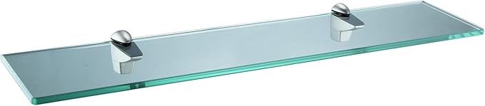 XVL Glass Shelf 20 Inch Bathroom Tempered Glass Rack Brushed Nickel GS3004AM