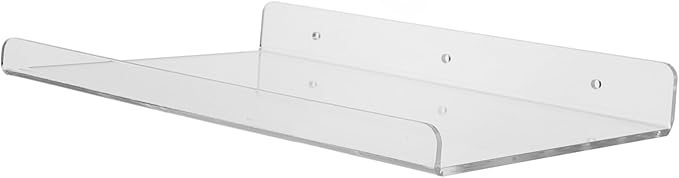 IMIKEYA Acrylic Wall-Mounted Storage Shelf for Bathroom and Kitchen Clear Rack Small Easy Installation Sturdy and Reusable Organization