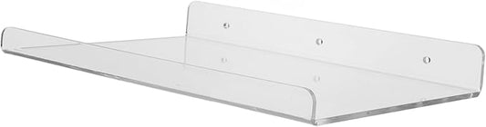 IMIKEYA Acrylic Wall-Mounted Storage Shelf for Bathroom and Kitchen Clear Rack Small Easy Installation Sturdy and Reusable Organization