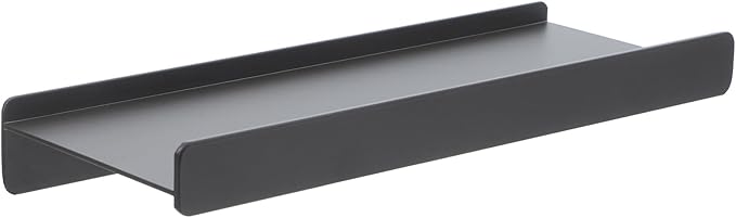 PRETYZOOM Bathroom Floating Shelf Organizer 12inch Aluminum Alloy Metal Wall-Mounted Bathroom Storage Rack Space-Saving Wall Shelf for Toilet and Vanity