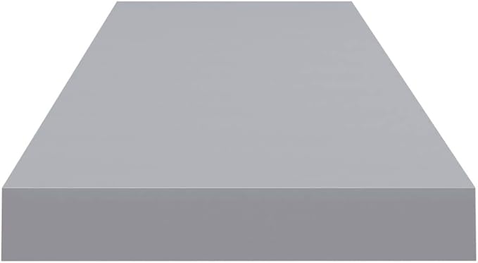 Floating Wall Shelf Gray 35.4x9.3x1.5 Inches MDF Board Modern Display Rack with Invisible Mounting for Living Room Bedroom Office Decor