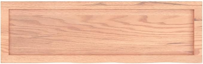 Solid Oak Floating Wall Shelf 39.4 x 11.8 Inch, Heavy Duty Wood Display Ledge for Living Room, Kitchen, Bathroom, Rustic Natural Finish