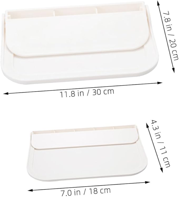 VALICLUD 2pcs Foldable Wall Shelves for Bathroom Space-Saving Storage Rack PP Material Compact Folding Stand Wall Mounted Organizer for Towels Soap Tissue Easy to Clean and Sturdy Design
