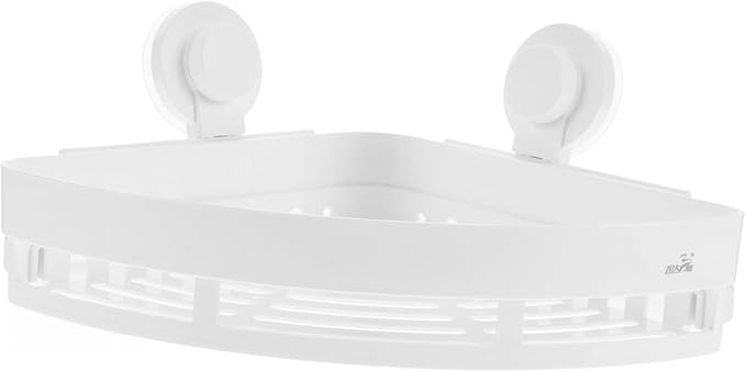 Holibanna Triangle Wall-Mounted Storage Shelf Bathroom Organizer Rack for Shampoo and Sundries Space-Saving Adhesive Storage Holder for Towels and Toiletries