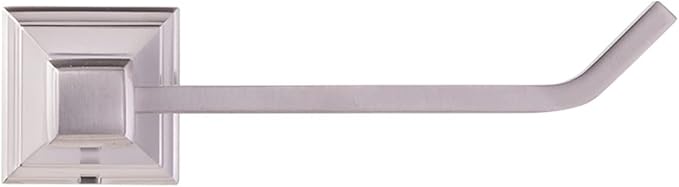Design House 560490 Torino Classic Modern Euro Toilet Paper Holder for Bathroom Satin Nickel