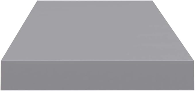 Floating Wall Shelves 4 Pack Gray Modern Invisible Mounting Display Rack for Living Room Bedroom Office Decor 23.6x9.3x1.5 Inches MDF Storage Shelves