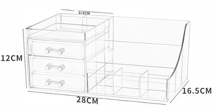 Transparent Acrylic Cosmetic Makeup And Jewelry Storage Box -Storage Plastic Cases -Great For Bathroom