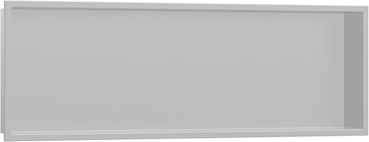 hansgrohe XtraStoris Original Recessed Wall Niche with Integrated Frame 12"x 36"x 4" in Concrete Grey, 56067380