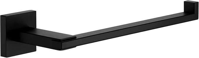 KOKOSIRI Towel Bar Matte Black Bathroom Towel Rack Holder Wall Mount Hand Towel Hanger for Bathroom Organization, Heavy Duty Stainless Steel B3006BK