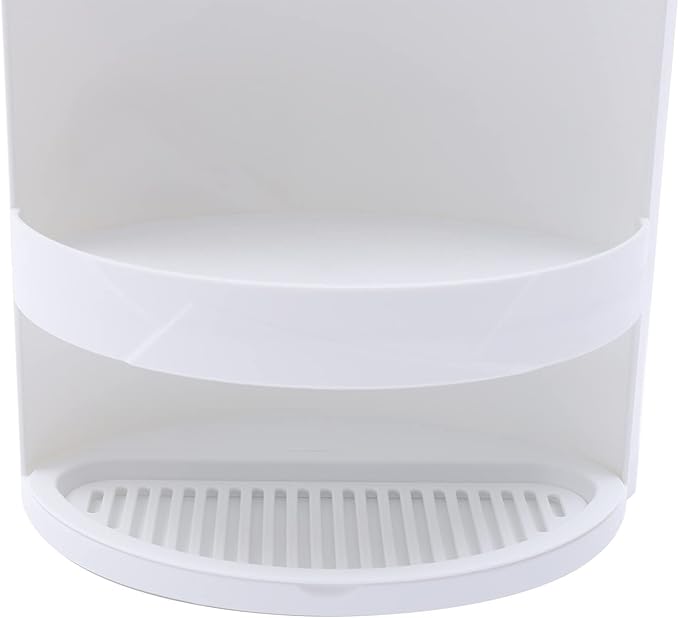 Bathroom Storage Corner Vanity Cabinet, 8"x8"x23.6" Rotating Organizer 3-Tiered Storage Cabinet Countertop Storages or Wall Shelf Rotating Triangle Scalloped Shelf Hidden Storages Rack