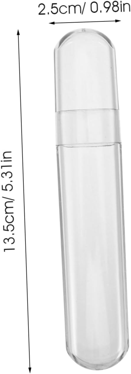 Clear Plastic Tube Storage Case for Eyelash Tweezers Craft Organizers Portable Transparent Vial Container for Makeup Manicure Accessories Sleek Versatile Design