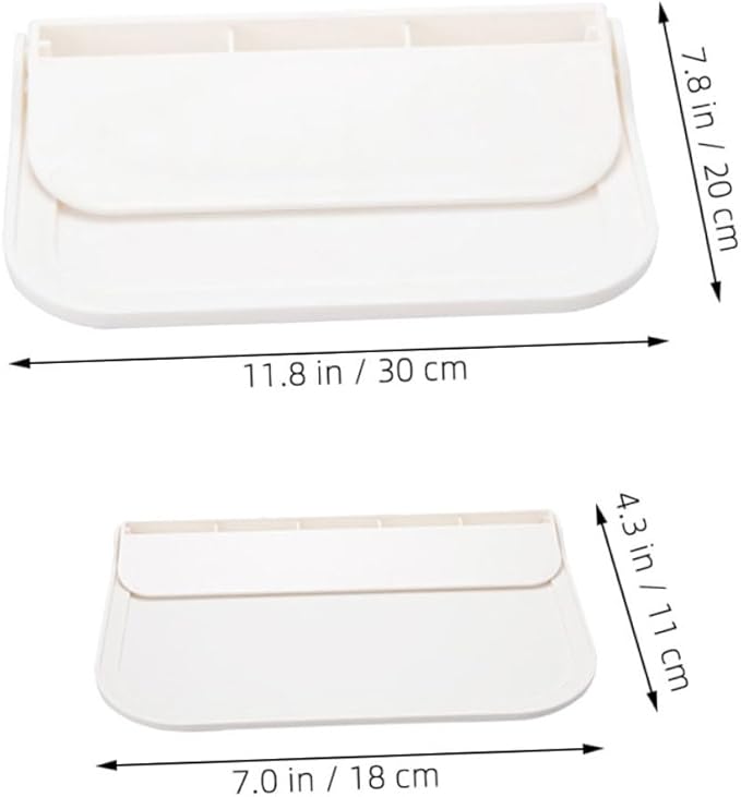 NUOBESTY 2pcs Foldable Wall-Mounted Bathroom Shelves Space-Saving PP Storage Racks for Towels Soap and Toiletries Organization with Compact Folding Design