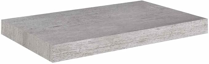 Floating Wall Shelf, Modern Honeycomb MDF Wood Shelves for Wall Storage, Textured Grey Minimalist Display Ledge for Living Room, Office, Bedroom, 19.7 x 9.1 x 1.5 in