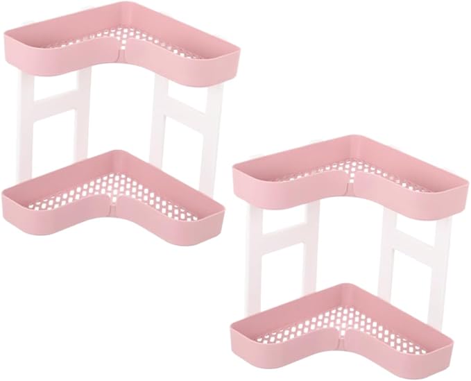 ULTECHNOVO Plastic Rack Corner Shelf Desk Stand Bathroom Shelves Capacity Environmental Material