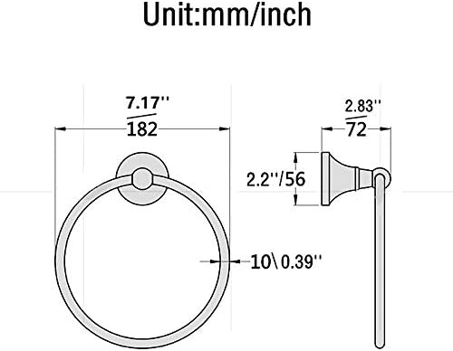 Leyden Towel Ring Antique Brass Hand Towel Holder Bathroom Accessories Brushed Shower Towel Hanger Round Wall Mounted