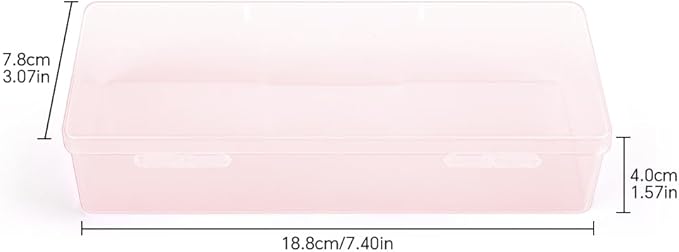 3 Pcs Nail Art Storage Organizer Empty Plastic Manicure Tool Box, Portable & Stackable Nail Supply Case for Jewelry and Equipment (3 Pink)