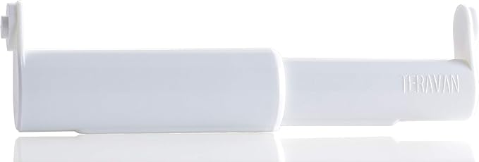 Teravan Extender for Extra Large Toilet Paper, Converts TP Holders to Fit Double Rolls and Triple Rolls, Extended Tabs Fit Most TP Fixtures, Easy to Use, White, 1 Unit