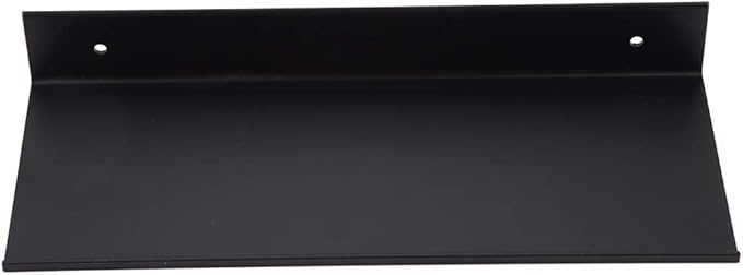 Black Single Layer Bathroom Shelf, Space Aluminum Rack with Rounded Corners, Matte Finish Wall Mounted Organizer for Bathroom or Kitchen Storage (30cm)