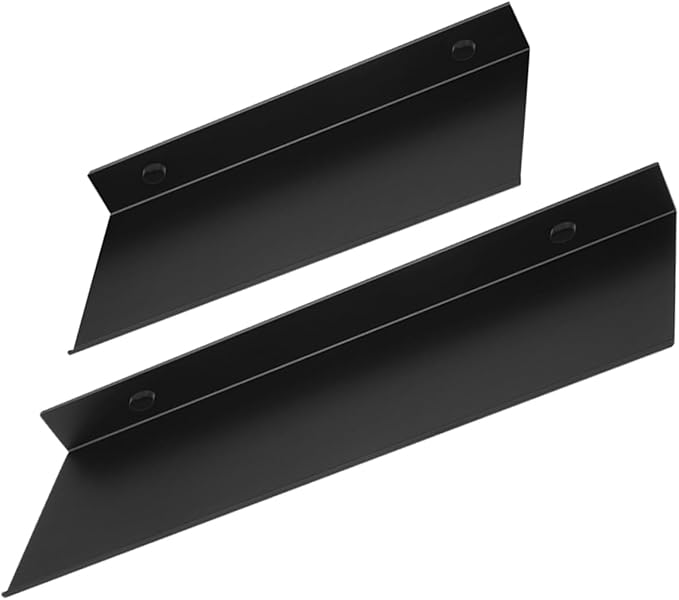2pcs Metal Floating Shelves for Bathroom Storage Wall Mounted Display Rack Elegant Design for Organizing Toiletries and Kitchen Essentials and Easy to Install