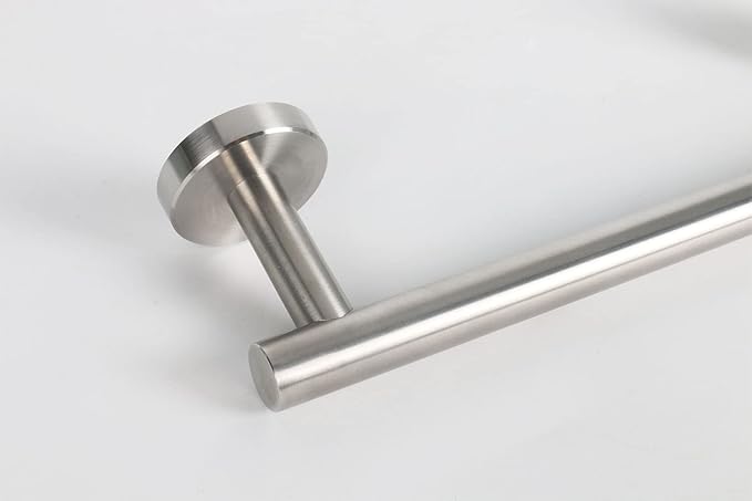 TocTen Bath Towel Bar - Thicken SUS304 Stainless Steel Bathroom Towel Holder, Towel Rod for Bathroom Heavy Duty Wall Mounted Towel Rack Hanger (12IN, Brushed Nickel)