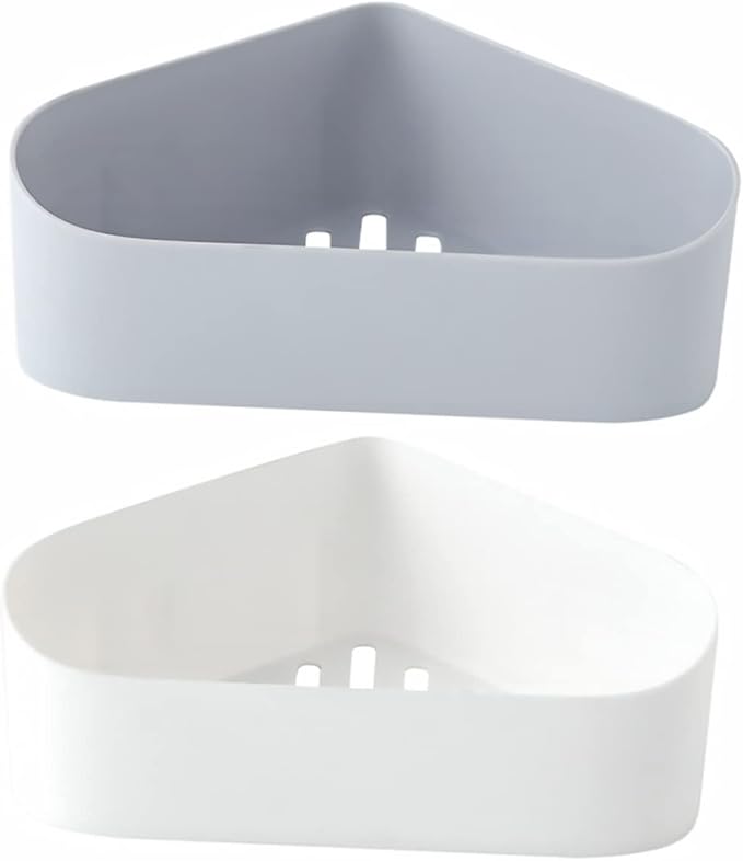 Hemobllo 2pcs Modern White Bathroom Shelves Wall-Mounted Rack Over-the-Toilet Storage Shelf