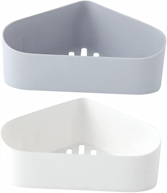 Hemobllo 2pcs Modern White Bathroom Shelves Wall-Mounted Rack Over-the-Toilet Storage Shelf