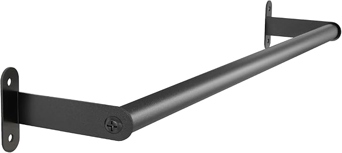 Towel Bar for Bathroom Wall, Matte Black Bathroom Towel Bar Wall, 16 Inch Single Towel Bar Rod for Hanging Towels, Stainless Steel