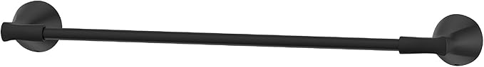 Pfister Willa Bath Towel Bar for Bathroom, 24-Inch, Wall-Mounted, Screw-in, Matte Black Finish, BTBWLL2B