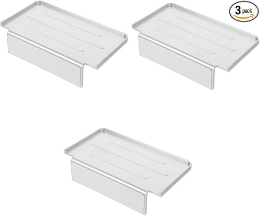 3pcs Bathroom Phone Holder Wall Mounted Shelf Versatile Storage for Bathroom Supplies No Drilling Required Design Easy Access and Installation Shelf