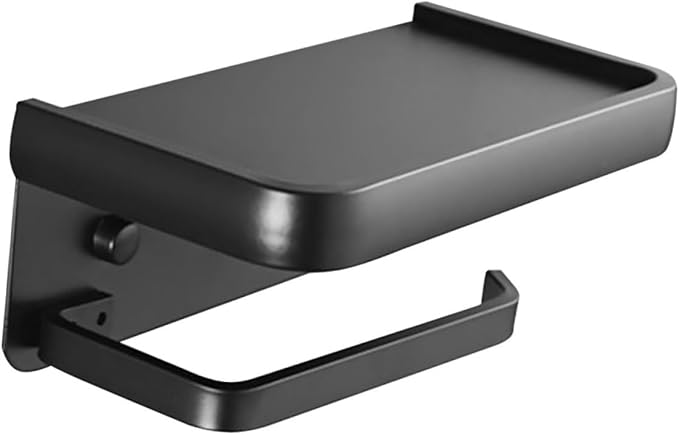IMIKEYA Wall Phone Holder Punch-Free Bathroom Storage Rack Aluminum Phone Shelf for Toiletries and Cosmetics Easy Installation Suitable for Bathroom and Kitchen