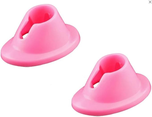 2 Pcs Pink Nail Polish Bottle Holder, Premium Soft Rubber Nail Polish Bottle Holder Display Art Varnish Polish Seat Tool Anti-spill Bottle Stand for Nail Organizer Display Foot and and Care
