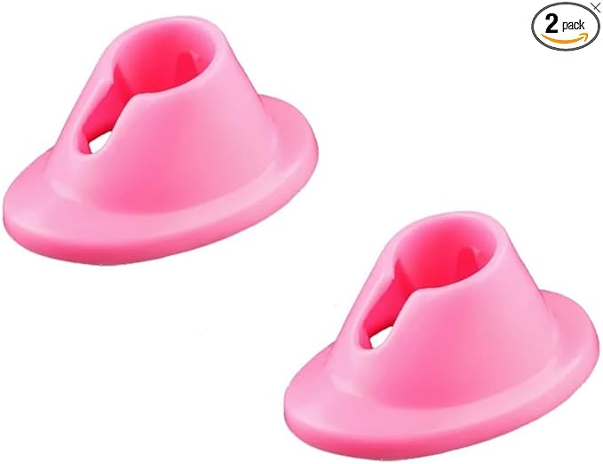 2Pcs Pink Premium Soft Rubber Nail Polish Bottle Holder Display Nail Art Varnish Polish Seat Tool Anti-spill Bottle Stand for Nail Organizer Display for Wife Girlfriend Nail Care Manicure Tools
