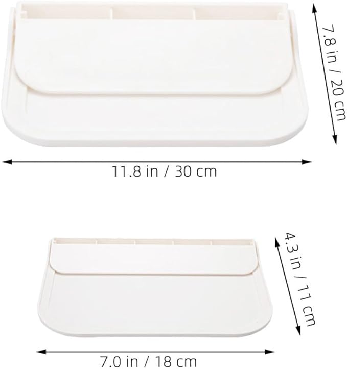 2pcs Adhesive Folding Bathroom Shelves Wall Mount Storage Rack for Soap Towels and Toiletries Space-Saving Small and Large Stick on Shelf Organizer