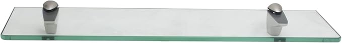 XVL Tempered Glass Shelf Bathroom 20 Inches Wall Mount Rectangular Shelves,Brushed GS3004AM-2