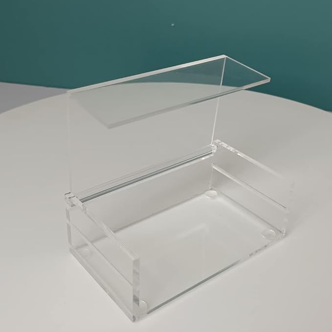 2 Layers Acrylic Eyelash Pallet Organizer Box, Grafting Eyelash Clear Makeup Display Container for False lashes Transparent Storage Case (Pink)