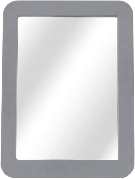 Boxgear Magnetic Locker Mirror - 5" x 7"- for School Locker, Bathroom, Household Refrigerator, Locker Accessory, Workshop Toolbox or Office Cabinet (Gray)