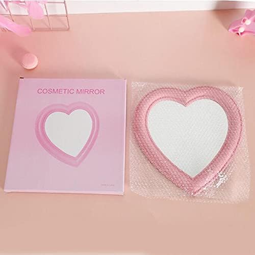 Utavu Makeup Mirror Heart Shape Wall Desktop Mirror Cosmetic Vanity Mirror for Women Ladies Friends Gift