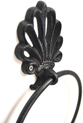 Antique Cast Iron Towel Ring Rustic Towel Holder for Bathroom Accessories Wall Mounted