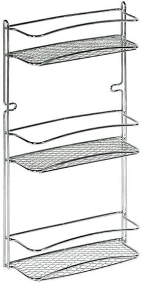 Artex Shelf Shelf Bathroom 3 Posts, Chrome, Stainless Steel, White, 48 x 10 x 26 cm