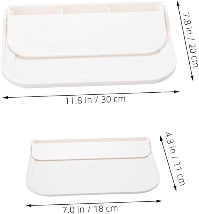 ULTECHNOVO 2pcs Adhesive Floating Bathroom Shelves Foldable Storage Rack for Towels and Soap Modern Wall-Mounted Organization for Small Spaces