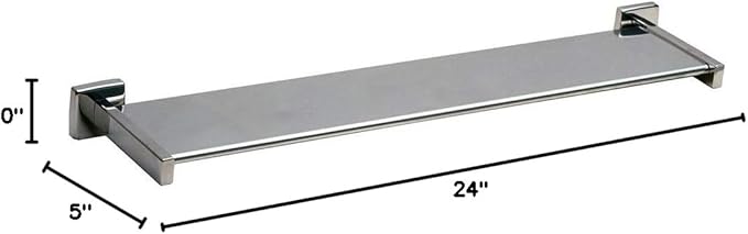 Bobrick B-683X24 Surface Mounted Toiletry Shelf, Stainless Steel