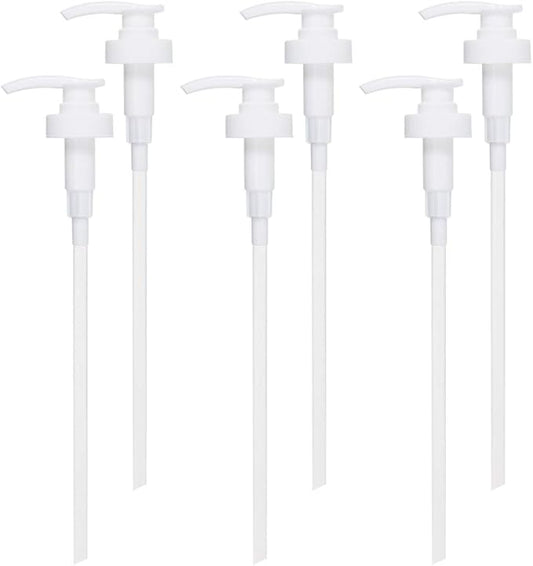 Gallon Pump Dispenser, Fits Most 1 Gallon Jugs and Containers 38/400 Pump Lid Top Replacement for Sanitizer, Lotion, Shampoo, Conditioner (6 Pack)